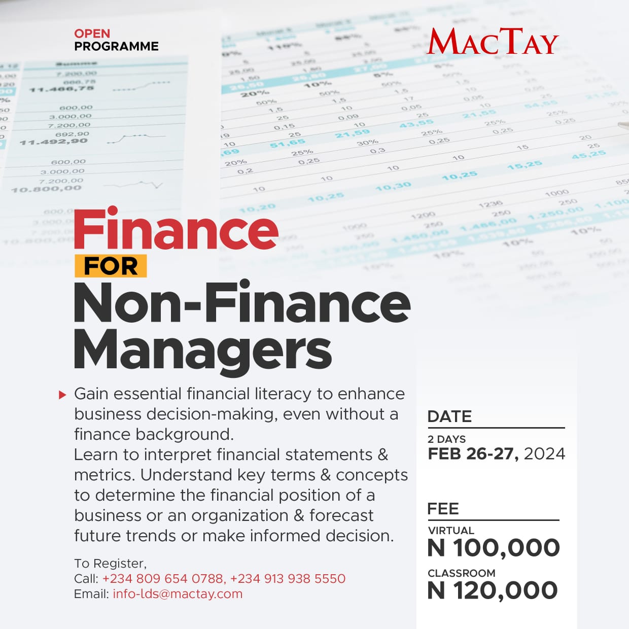 Accounting and Finance for Non-Finance Professionals